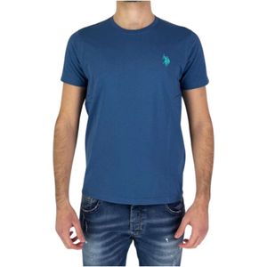 U.s. Polo Assn., Casual Katoenen T-Shirt Blauw, Heren, Maat:XL