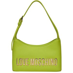 Moschino, Tassen, Dames, Groen, ONE Size, Gele Schoudertas Trendy Design