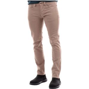 Guess, Jeans, Heren, Beige, W36, Katoen, Slim Fit Beige Broek