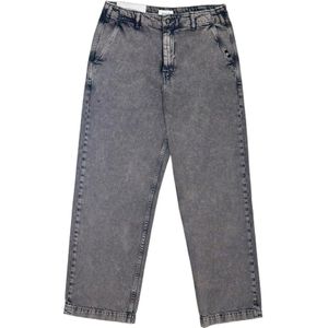 Amish, Japan Marmo Stone Wol Jeans Grijs, Heren, Maat:S