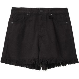 Gaëlle Paris, Denim Bermuda Shorts in Zwart Zwart, Dames, Maat:W25