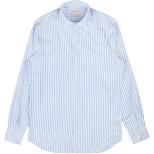 Brooksfield, Overhemden, Heren, Veelkleurig, L, Heren Casual Overhemd Blauw/Wit