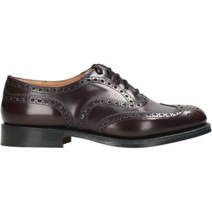 Church's, Schoenen, Heren, Paars, 41 EU, Katoen, Zakelijke Schoenen - Oxford Vetersluiting Brogue