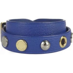 Louis Vuitton Vintage, Pre-owned Leather bracelets Blauw, Dames, Maat:ONE Size