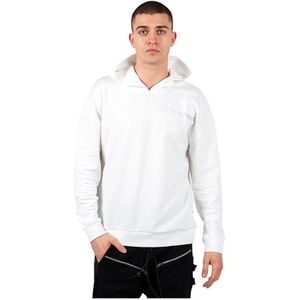 Plein Sport, Sweatshirts & Hoodies, Heren, Wit, S, Katoen, Comfortabele en stijlvolle hoodie voor heren