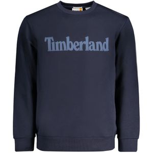 Timberland, Sweatshirts & Hoodies, Heren, Blauw, 2Xl, Blauwe Sweatshirt met Print en Lange Mouwen