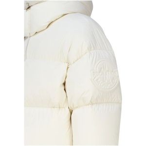 Moncler, Jassen, Heren, Wit, L, Nylon, Down Jassen