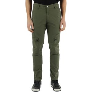 Daniele Alessandrini, Stretch Katoenen Cargo Broek Ferro Groen, Heren, Maat:W32