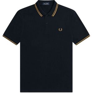Fred Perry, Tops, Heren, Zwart, M, Katoen, Slim Fit Twin Tipped Polo