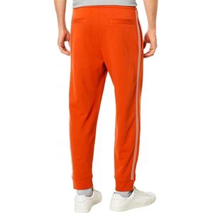 Armani, Broeken, Heren, Oranje, L, Logo Broek in Levendig Oranje