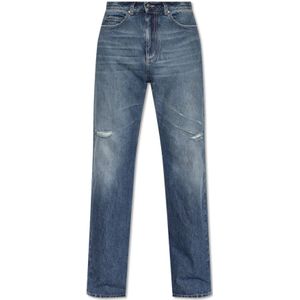Salvatore Ferragamo, Jeans, Heren, Blauw, XL, Jeans with vintage effect