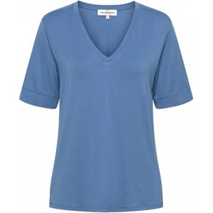 &Co Woman, Veronica Denim V-Hals Top Blauw, Dames, Maat:M