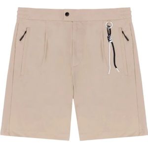 People of Shibuya, Korte broeken, Heren, Beige, M, Stijlvolle Bermuda Shorts