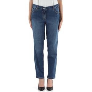 Elena Mirò, Jeans, Dames, Blauw, L, Katoen, Skinny Fit Vijf-Pocket Jeans