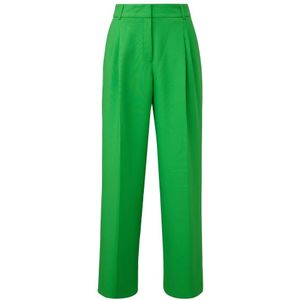 s.Oliver, Broeken, Dames, Groen, L, Polyester, Hoge Taille Palazzo Broek