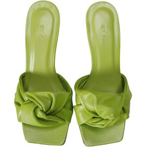 By Far, Verhoog je stijl met hoge hak sandalen Groen, Dames, Maat:36 EU