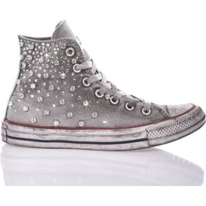 Converse, Schoenen, Heren, Grijs, 35 EU, Aangepaste Grijze Sneakers voor Vrouwen