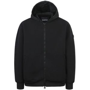 Duvetica, Zwarte hoodie met technische stof Zwart, Heren, Maat:L