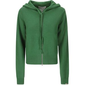 Extreme Cashmere, Sweatshirts & Hoodies, Dames, Groen, ONE Size, Kasjmier, Zip-throughs