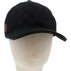 Gucci Vintage, Pre-owned Fabric hats Zwart, unisex, Maat:ONE Size