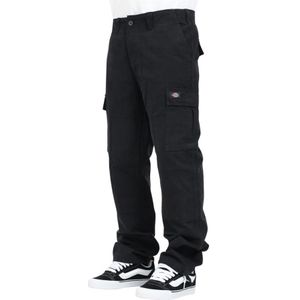 Dickies, Broeken, Heren, Zwart, W30, Katoen, Cargo Broek Zwart Moderne Stijl