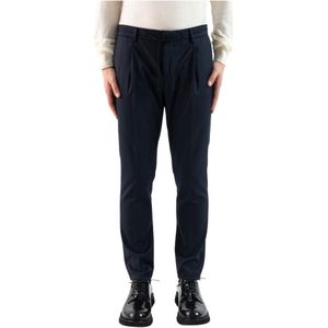 Corsinelabedoli, Broeken, Heren, Blauw, 2Xl, Slim Fit Broek met Elastische Taille