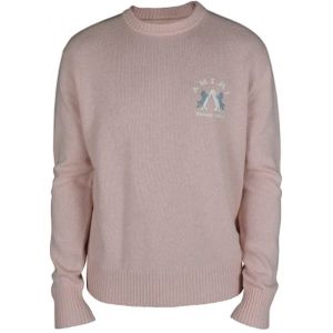 Amiri, Roze wollen trui met geborduurd logo Roze, Heren, Maat:M