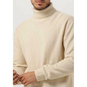 Anerkjendt, Truien, Heren, Beige, L, Wol, Off-White Lambswool Roll Neck Sweater