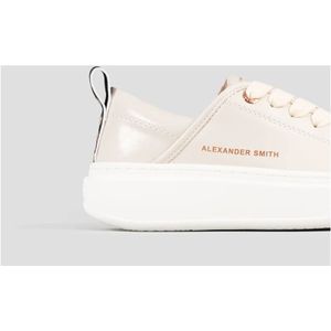 Alexander Smith, Schoenen, Dames, Beige, 35 EU, Katoen, Wembley Cream Sneakers