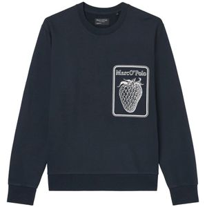 Marc O'Polo, Sweatshirts & Hoodies, Heren, Blauw, XL, Katoen, Sweatshirt normaal