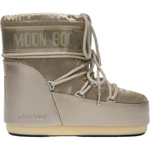 Moon Boot, Schoenen, Dames, Geel, 39 EU, Nylon, Gouden Low Glance Laarzen