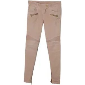 Balmain Pre-owned, Pre-owned, Dames, Roze, M, Katoen, Pre-owned Cotton jeans