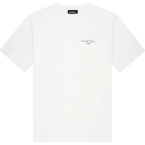 Quotrell, Tops, Heren, Wit, S, Katoen, Quotrell Society Club T-shirt Heren Wit/Zwart