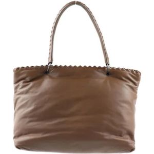 Bottega Veneta Vintage, Vintage Bruin Leren Bottega Veneta Handtas Bruin, Dames, Maat:ONE Size