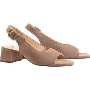 Högl, Schoenen, Dames, Beige, 36 EU, Suède, Beige Platte Sandalen voor Vrouwen