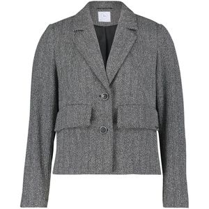 Betty & Co, Jassen, Dames, Grijs, XL, Leer, Elegante Blazer Jas