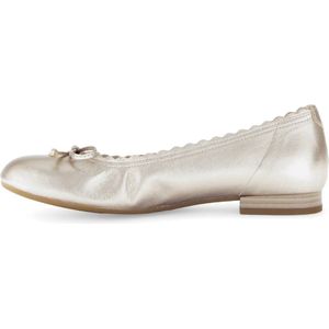 Gabor, Schoenen, Dames, Geel, 42 EU, Gouden leren metallic ballerina's