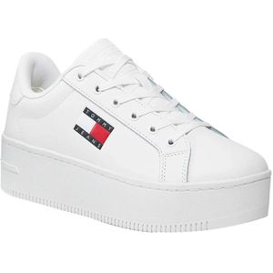 Tommy Hilfiger, Schoenen, Dames, Wit, 41 EU, Witte Urban Sneakers Vrouwen