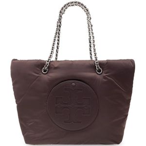 Tory Burch, Tassen, Dames, Bruin, ONE Size, Leer, ‘Ella’ shopper tas