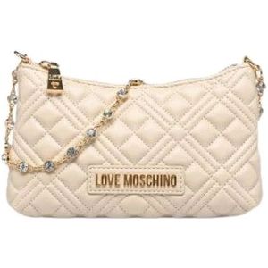 Love Moschino, Tassen, Dames, Beige, ONE Size, Polyester, Shoulder Bags