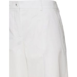 Dolce & Gabbana, Broeken, Dames, Wit, XS, Witte elegante broek centrale vouw