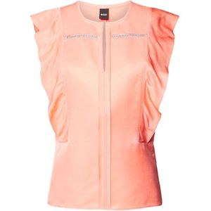 Hugo Boss, Blouses Oranje, Dames, Maat:L