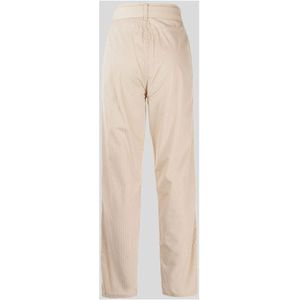 Liu Jo, Broeken, Dames, Beige, S, Katoen, Hoge taille katoenen broek voor vrouwen