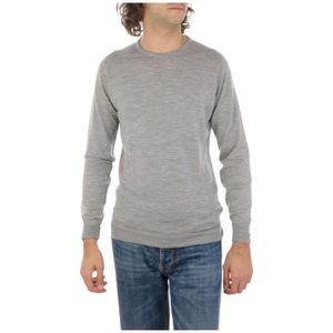 John Smedley, Zilveren Pullover Grijs, Heren, Maat:XL