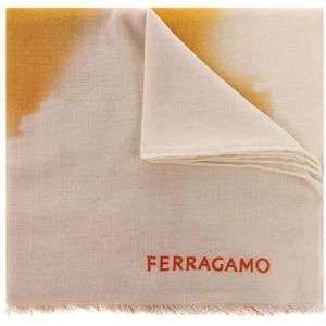 Salvatore Ferragamo, Accessoires, Dames, Oranje, ONE Size, Kasjmier, Cashmere sjaal
