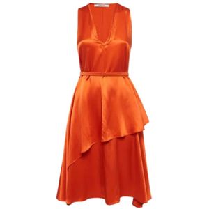 Givenchy Pre-owned, Pre-owned, Dames, Oranje, S, Pre-owned Satin dresses