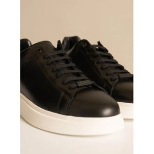 Boss, Schoenen, Heren, Zwart, 41 EU, Leer, Leren Sneaker van Boss