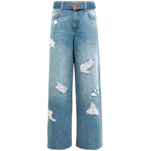 Blugirl, Jeans, Dames, Blauw, W27, Denim, Lichtblauwe Flared Bootcut Jeans