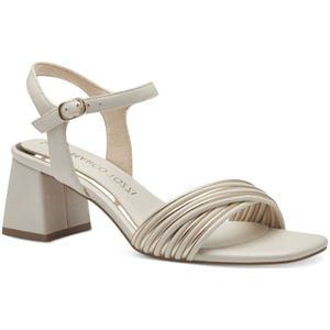 Marco Tozzi, Schoenen, Dames, Beige, 39 EU, Beige Platte Sandalen voor Vrouwen