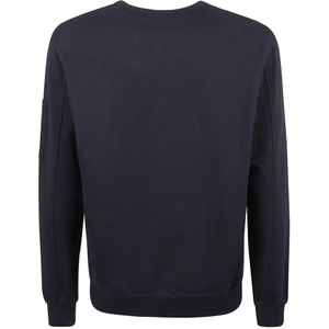 C.p. Company, Sweatshirts & Hoodies, Heren, Blauw, M, Katoen, Blauwe Jersey Sweatshirt met Lens Detail